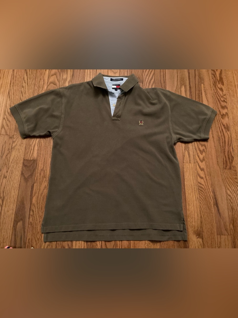 Tommy Hilfiger Mens Large Brown Polo short sleeve shirt